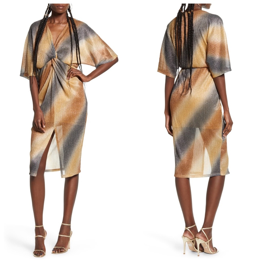 NEW All in favor Plisse Ombre Dress Small